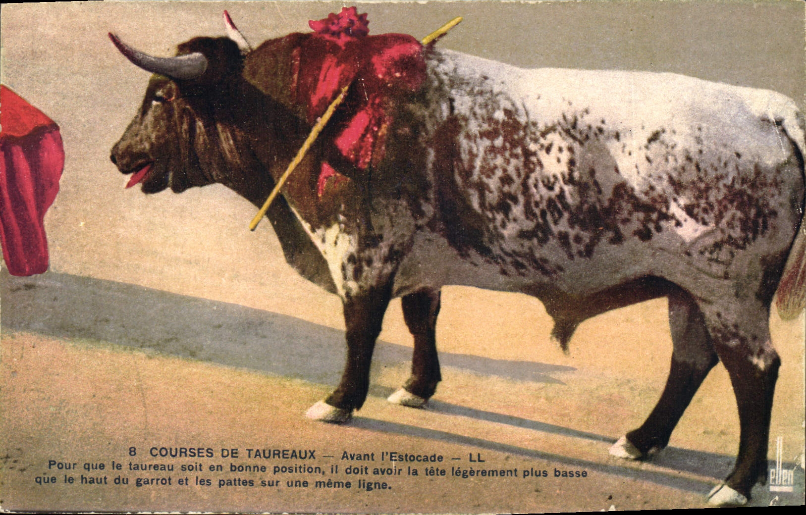 CPA Corrida Course de taureaux Avant l'estocade