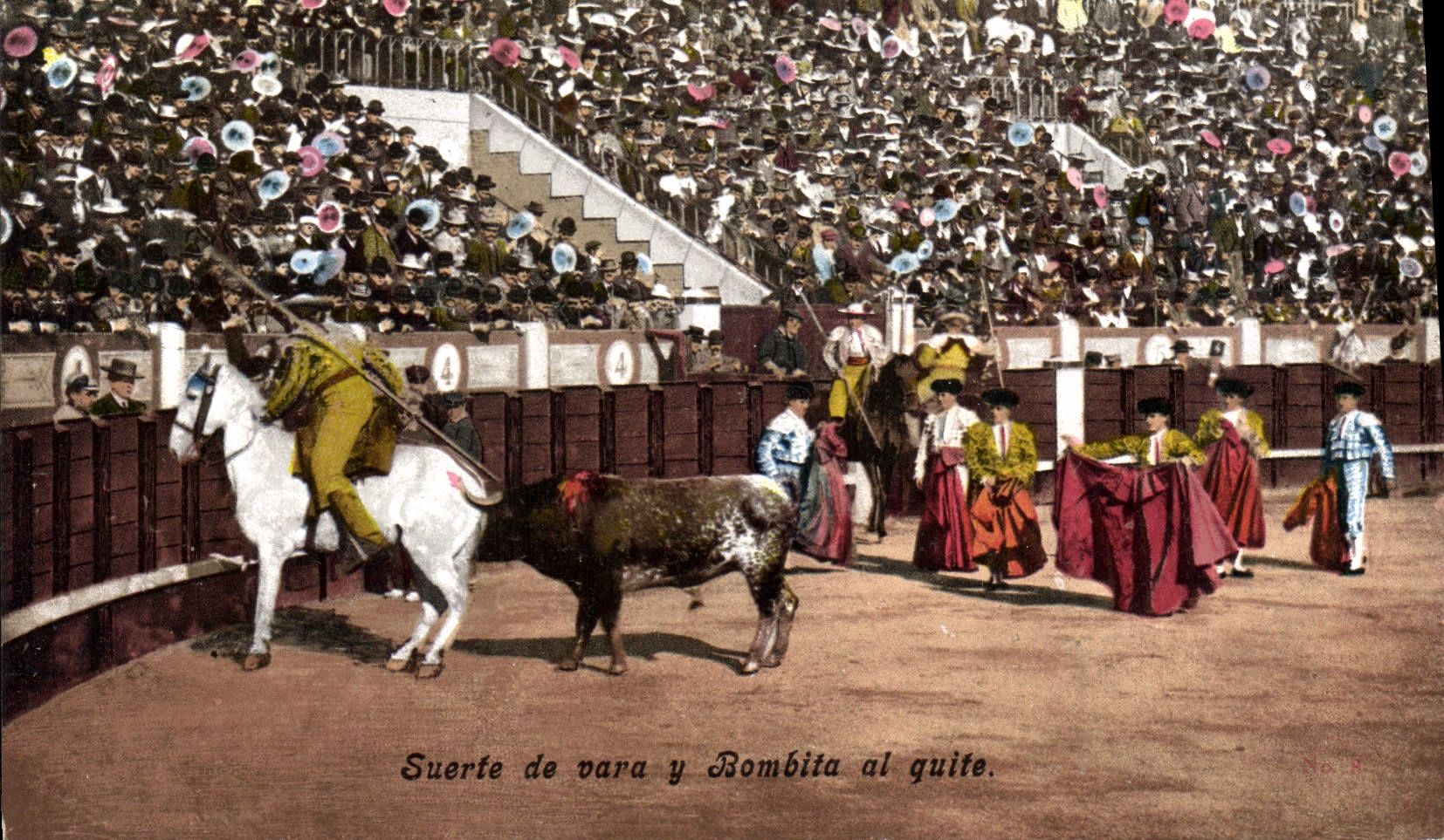 CPA Corrida Course de taureaux Suerte de vara y bombita al quite