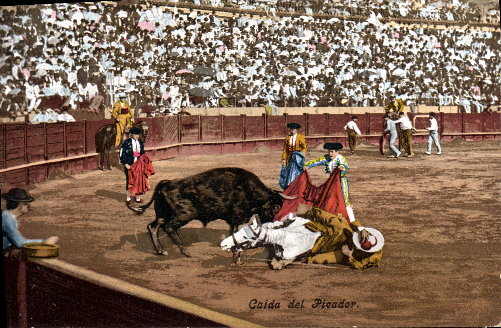 CPA Corrida Course de taureaux Caida del Picador