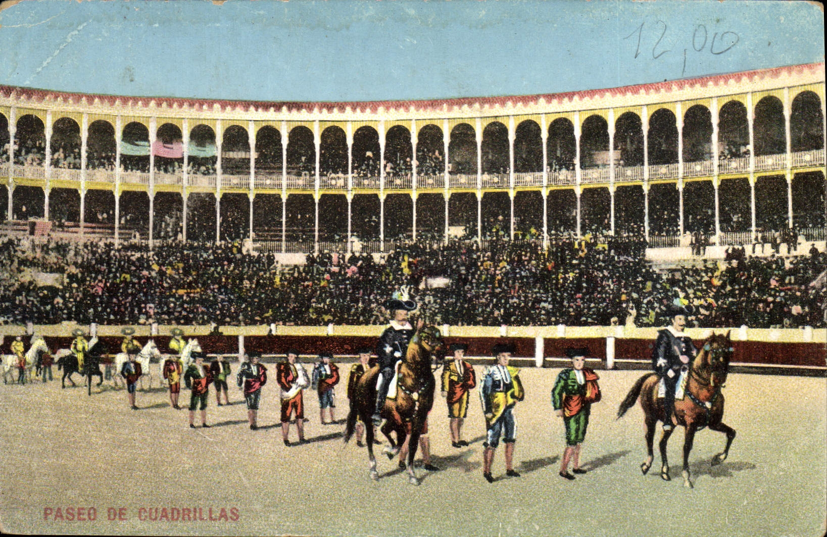 CPA Corrida Course de taureaux Paseo de cuadrillas 