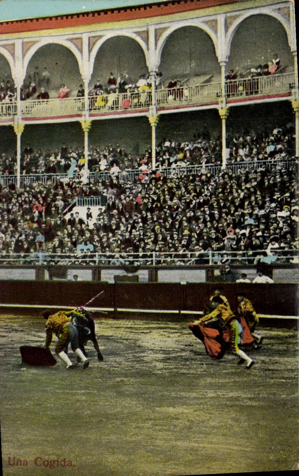Postal Corrida Corrida de toros un cogida