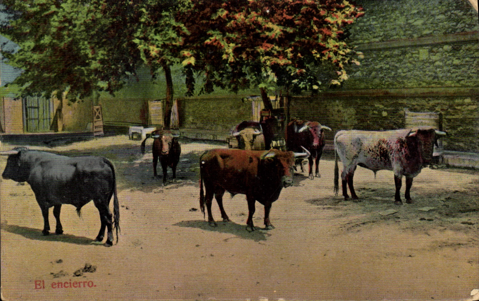 CPA Corrida Course de taureaux En encierro