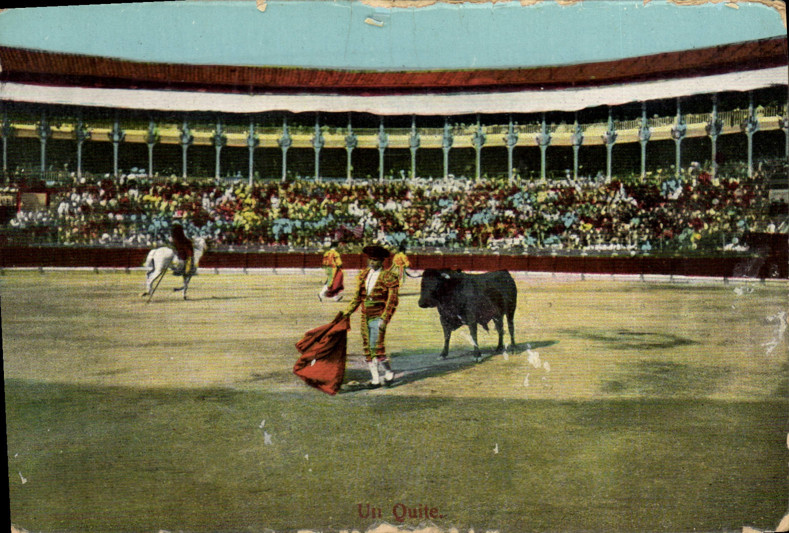 Postal Corrida Corrida de toros un quite