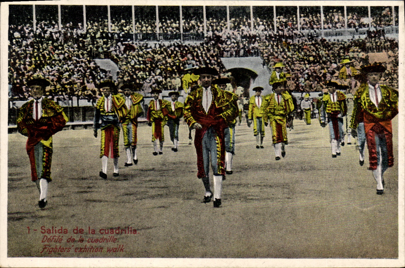 CPA Corrida Course de taureaux Salida de la cuadrilla 