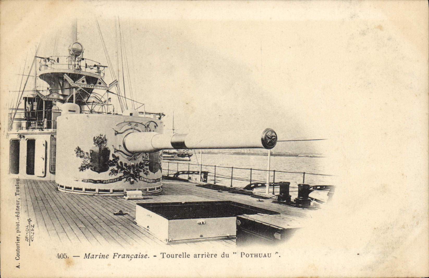 Vintage Postcard late Boat War Turret of Pothuau
