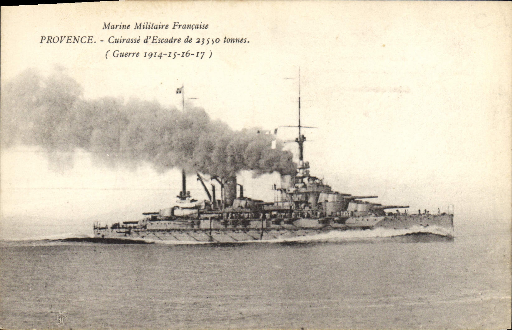 CPA Bateau Guerre Provence Cuirasse d'escadre 