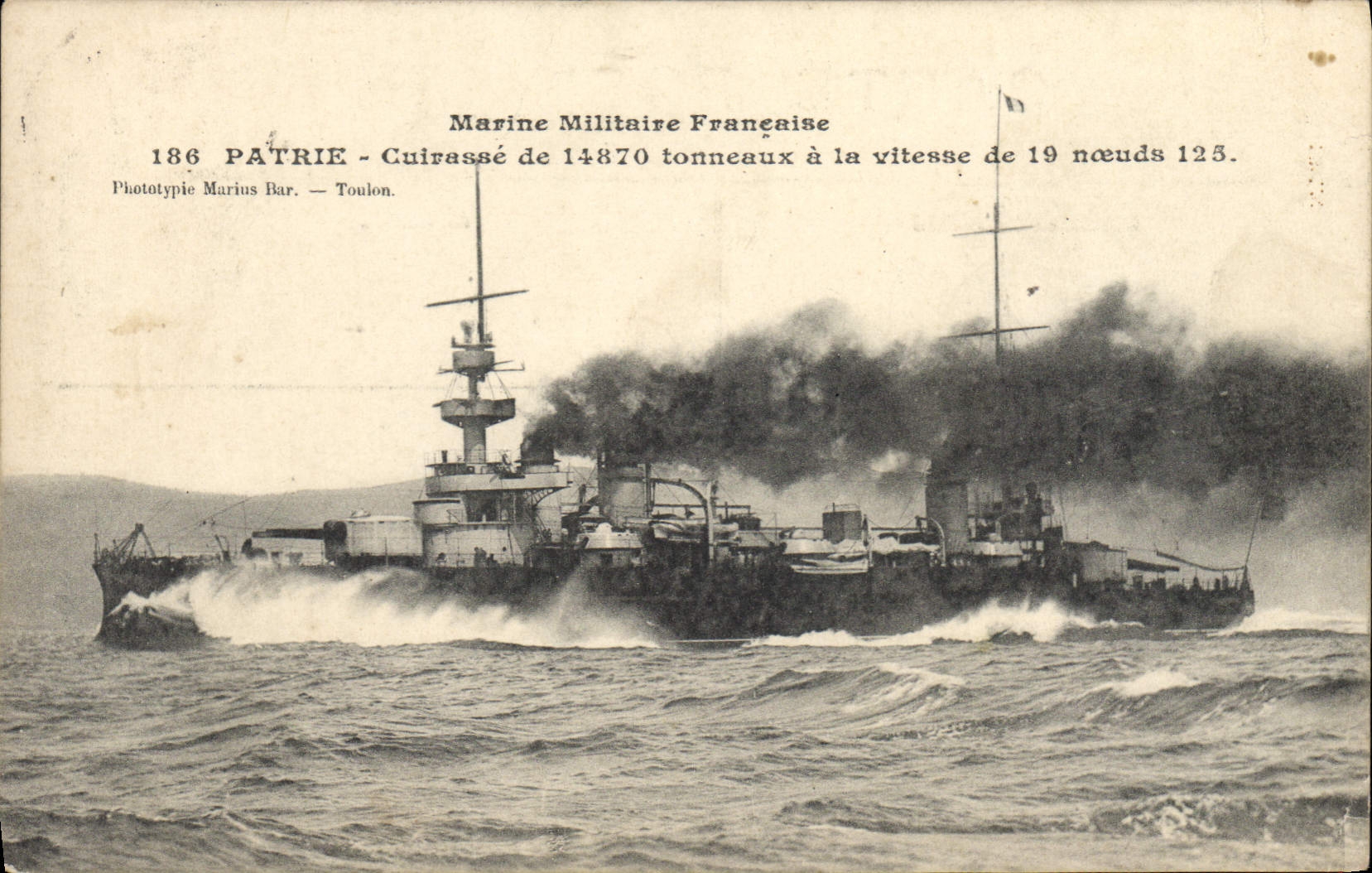 CPA Bateau Guerre Patrie Cuirasse 