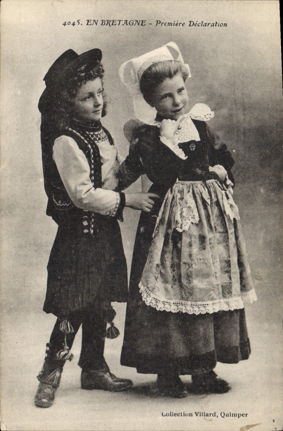 CPA Folklore Bretagne Premiere declaration 