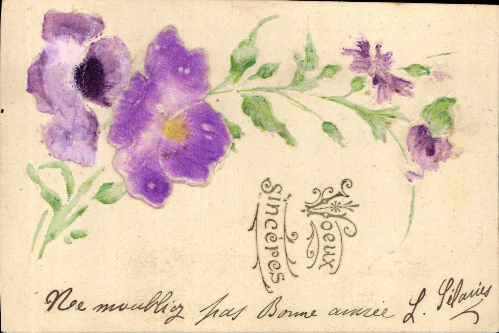 CPA Fantaisie Fleurs 