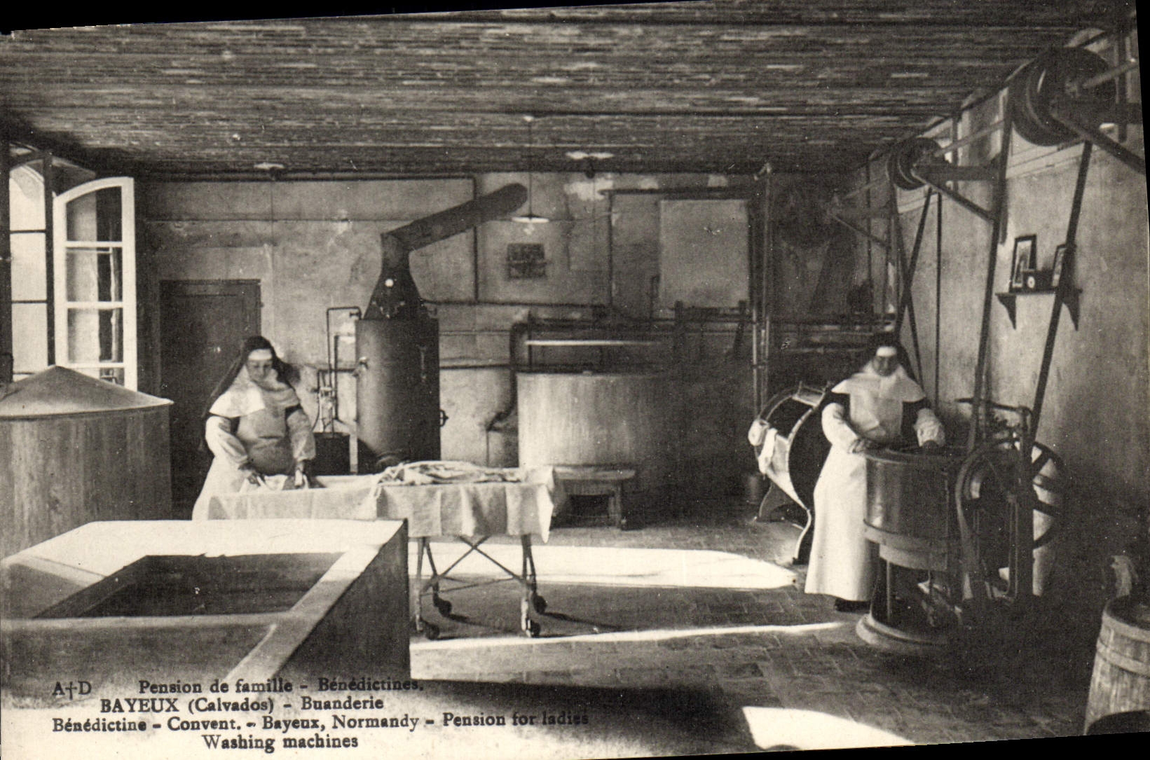 CPA Repassage Blanchissage Bayeux Buanderie Benedictines TOP
