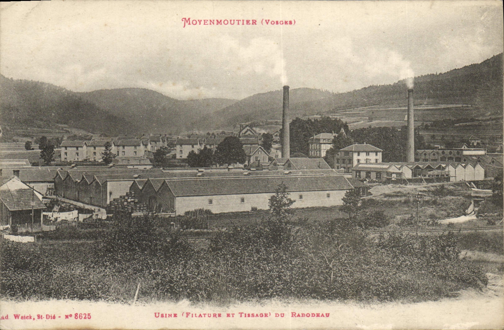 CPA Moyenmoutier Vosges Usine Filature et tissage du Rabodeau 
