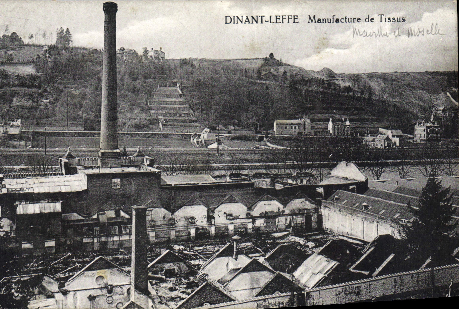 Vintage Postcard Dining Leffe Manufactures fabrics