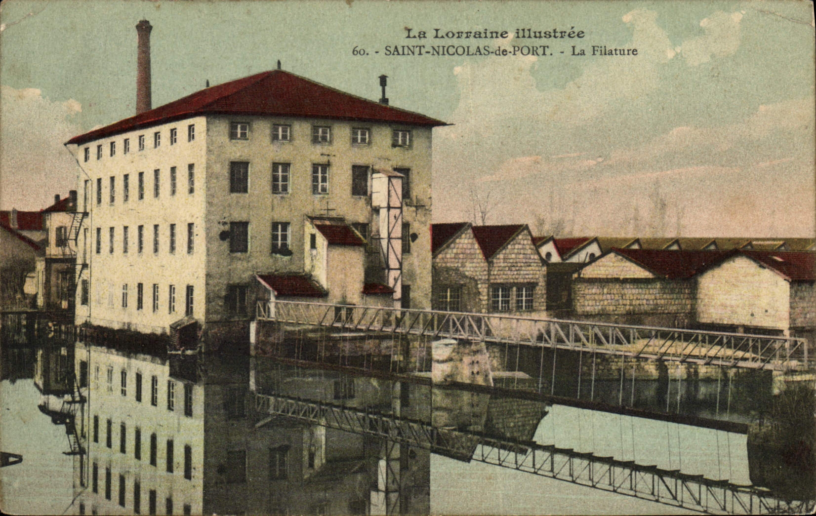 Vintage Postcard Saint Nicolas of Port the spinning mill
