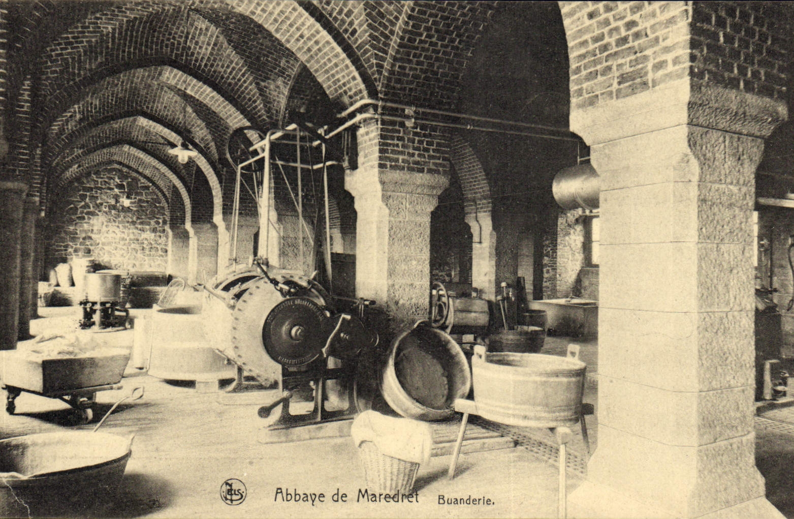 Postal Abadía de Maredret Lavandería