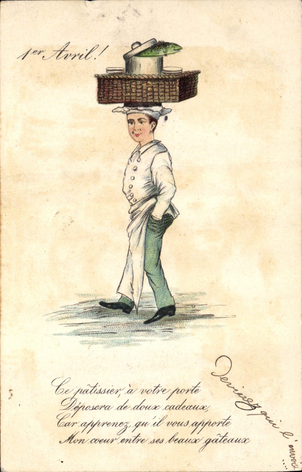 Postal Fantasia Ilustrador Pastelero