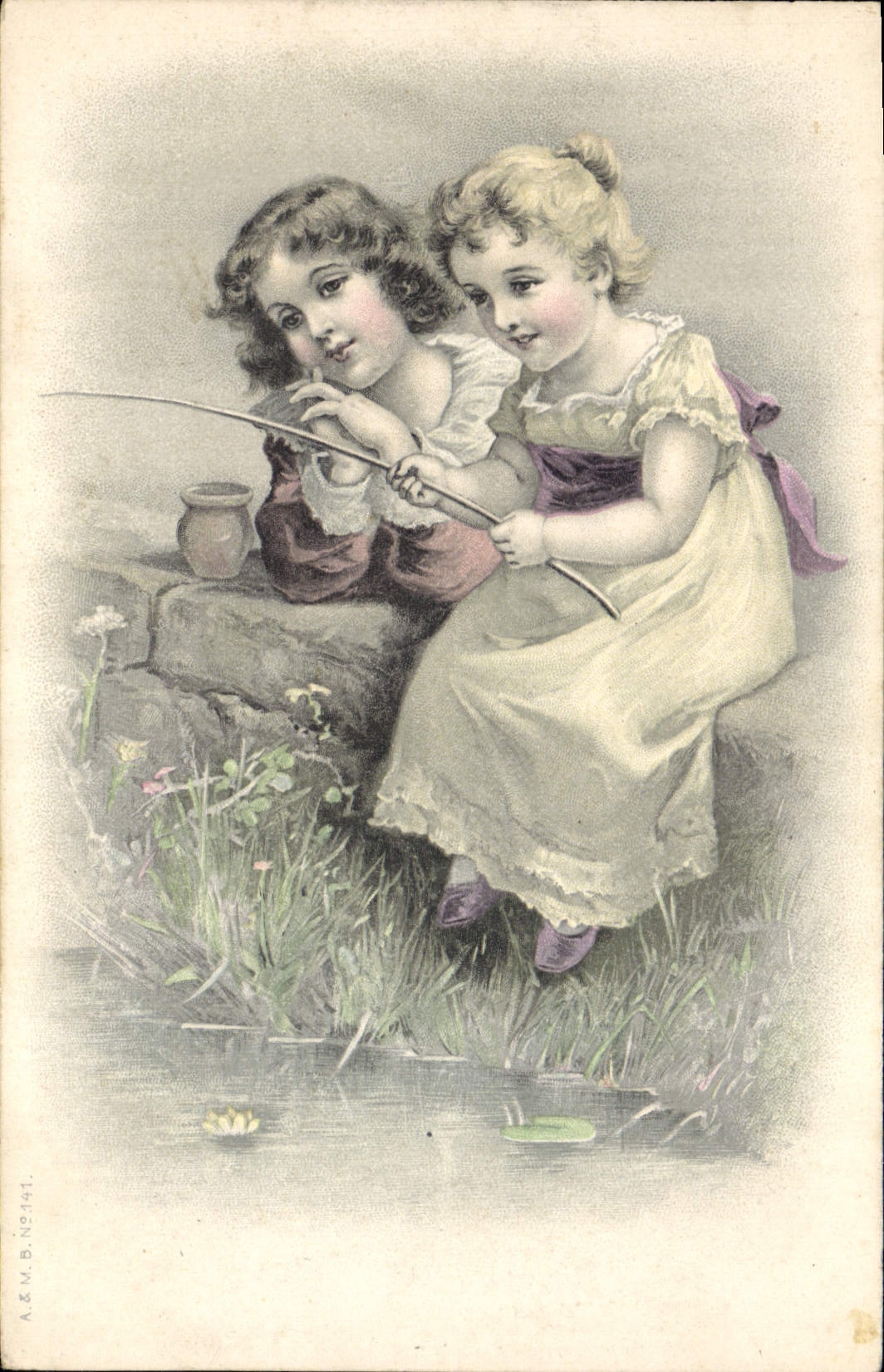 CPA Fantaisie Illustrateur Enfants Peche 