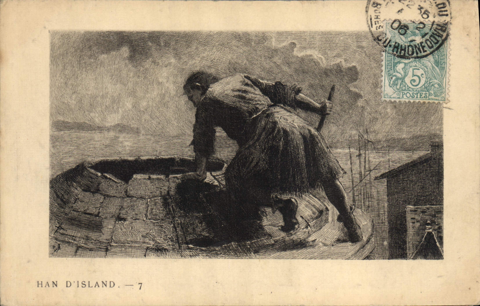 Postal Fantasia Ilustrador Han de Island