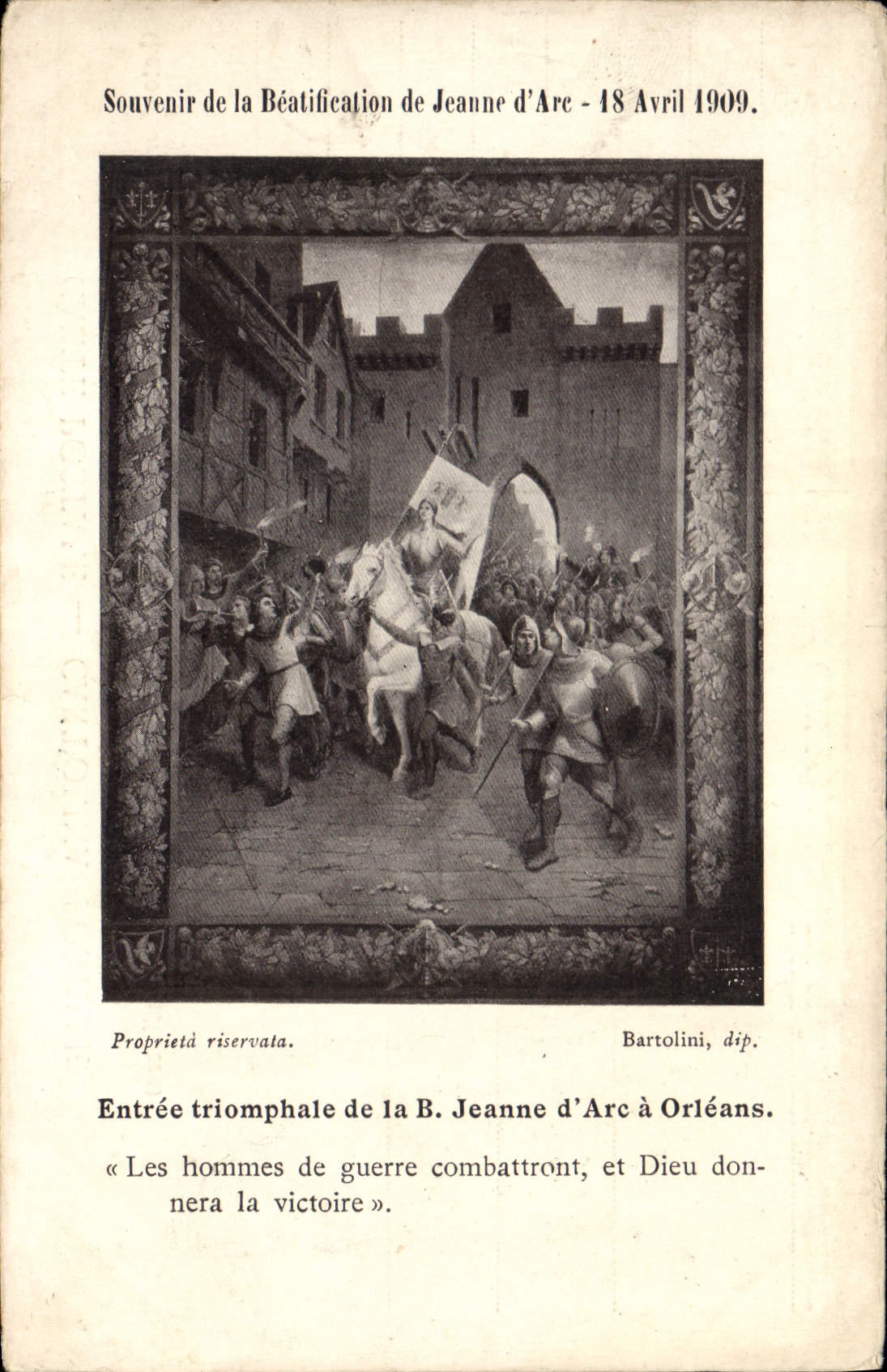 CPA Jeanne d'Arc Beatification 18 avril 1909 Entree triomphale de la B a Orleans 