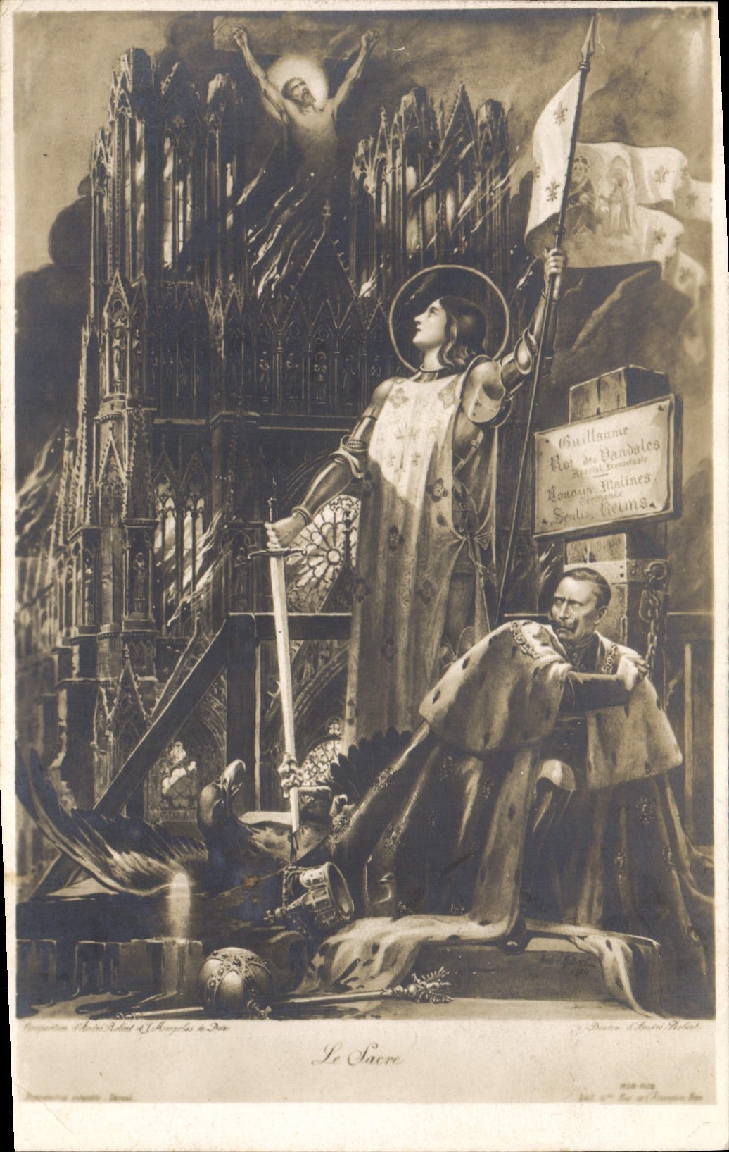 CPA Jeanne d'Arc Le sacre 