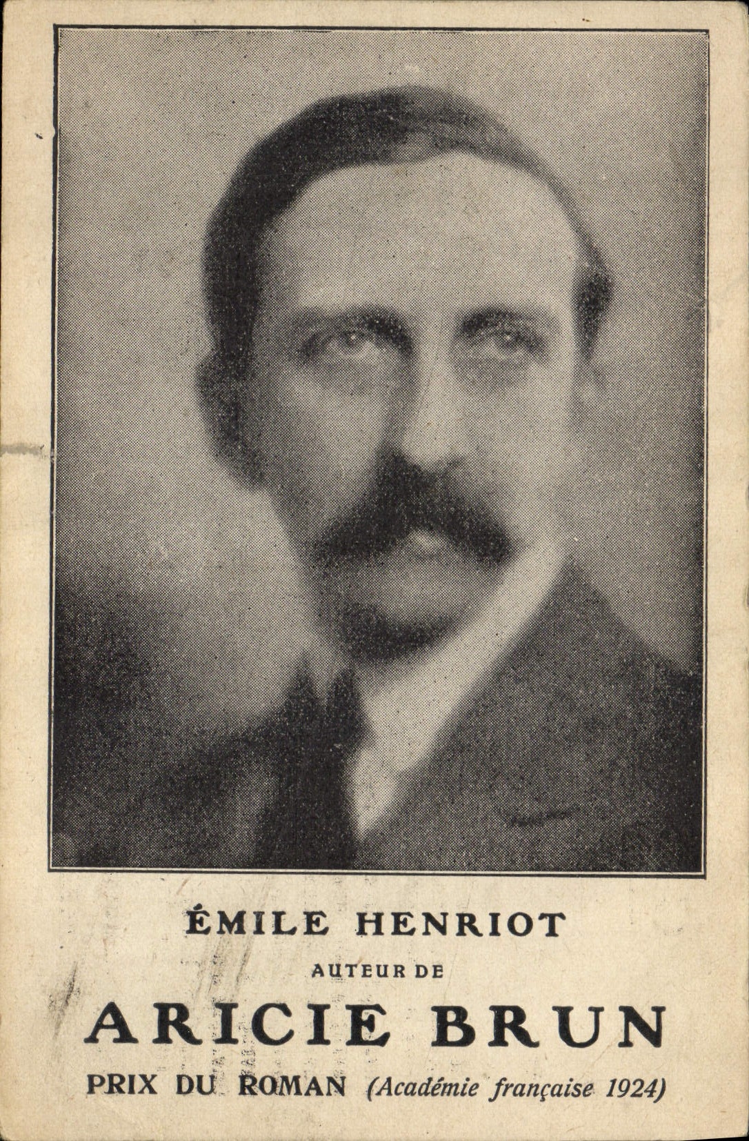 CPA Emile Henriot auteur de Aricie Brun Prix du Roman 1924 Academie Francaise