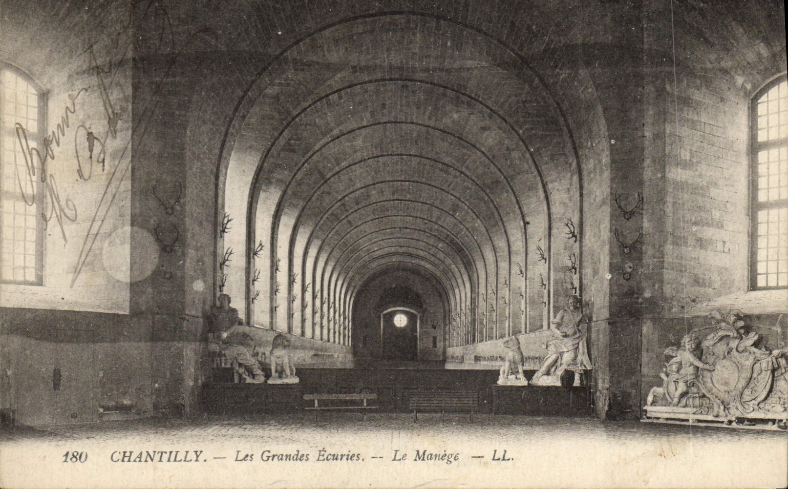 Postal Caballo Caballos Hípica Chantillí los grandes establos la noria