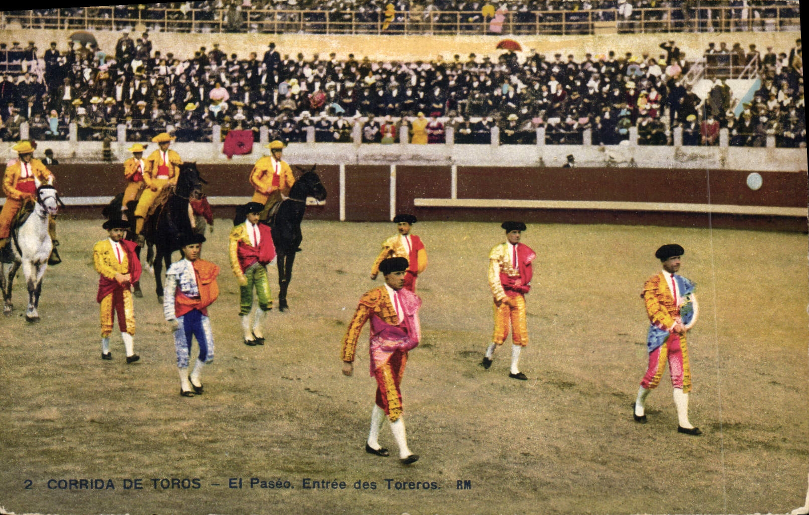 CPA Corrida Course de taureaux El paseo Entree des toreros