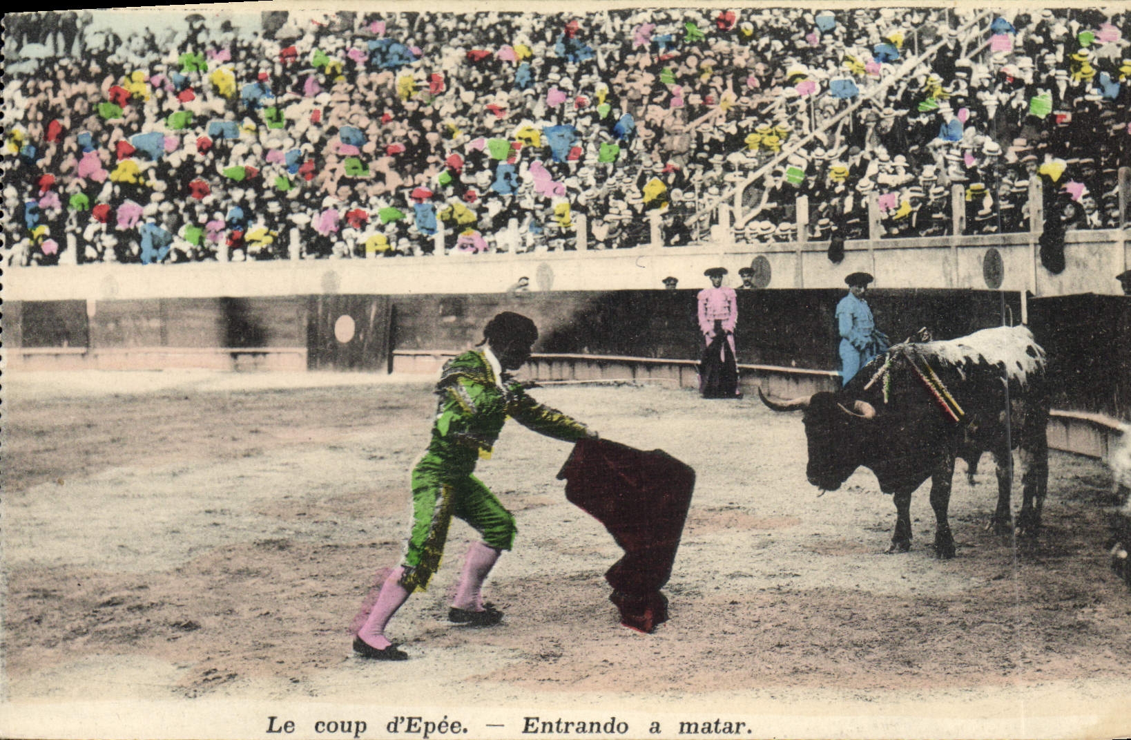 CPA Corrida Course de taureaux Entrando a matar