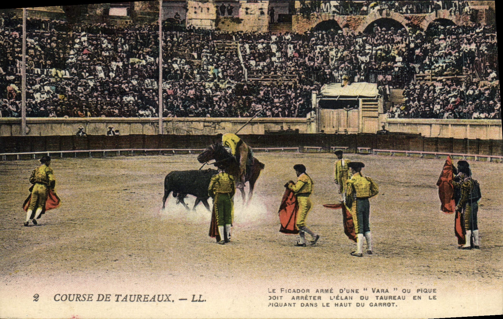 Postal Corrida Corrida de toros el picador arma de un Vara o pincha