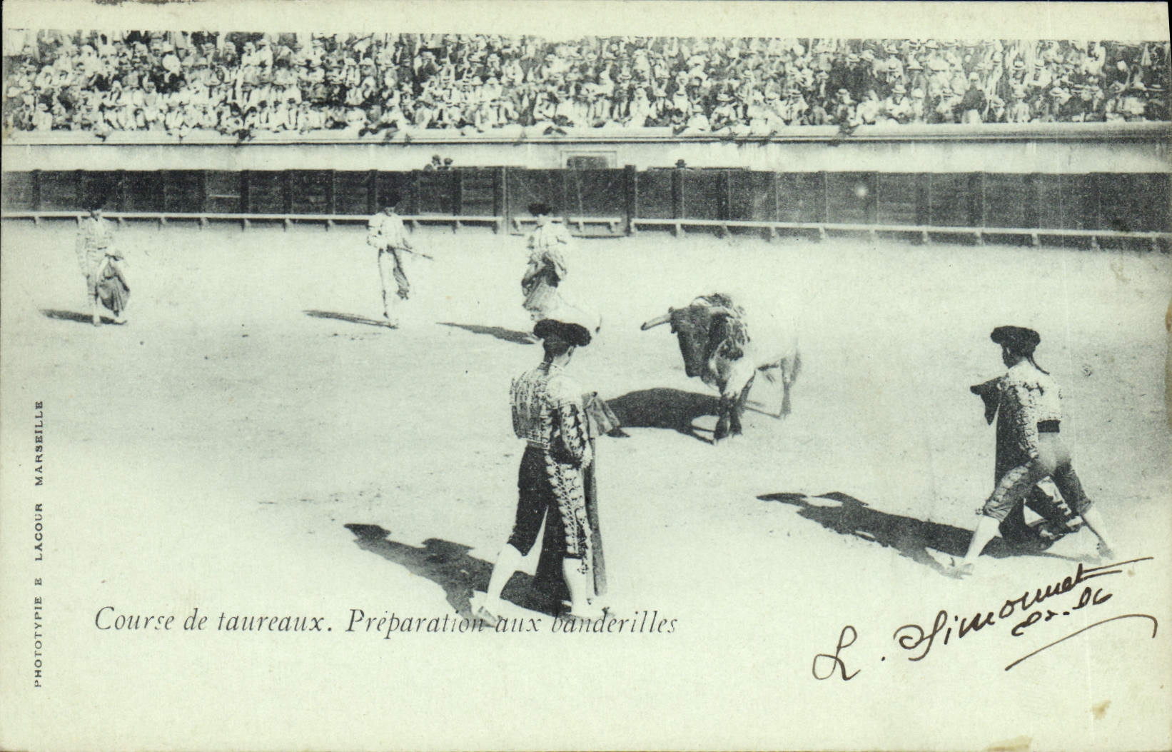 CPA Corrida Course de taureaux Preparation aux banderilles 