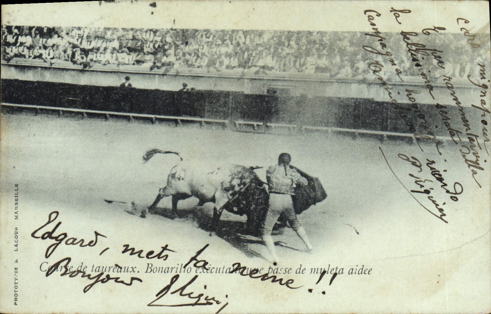 CPA Corrida Course de taureaux 