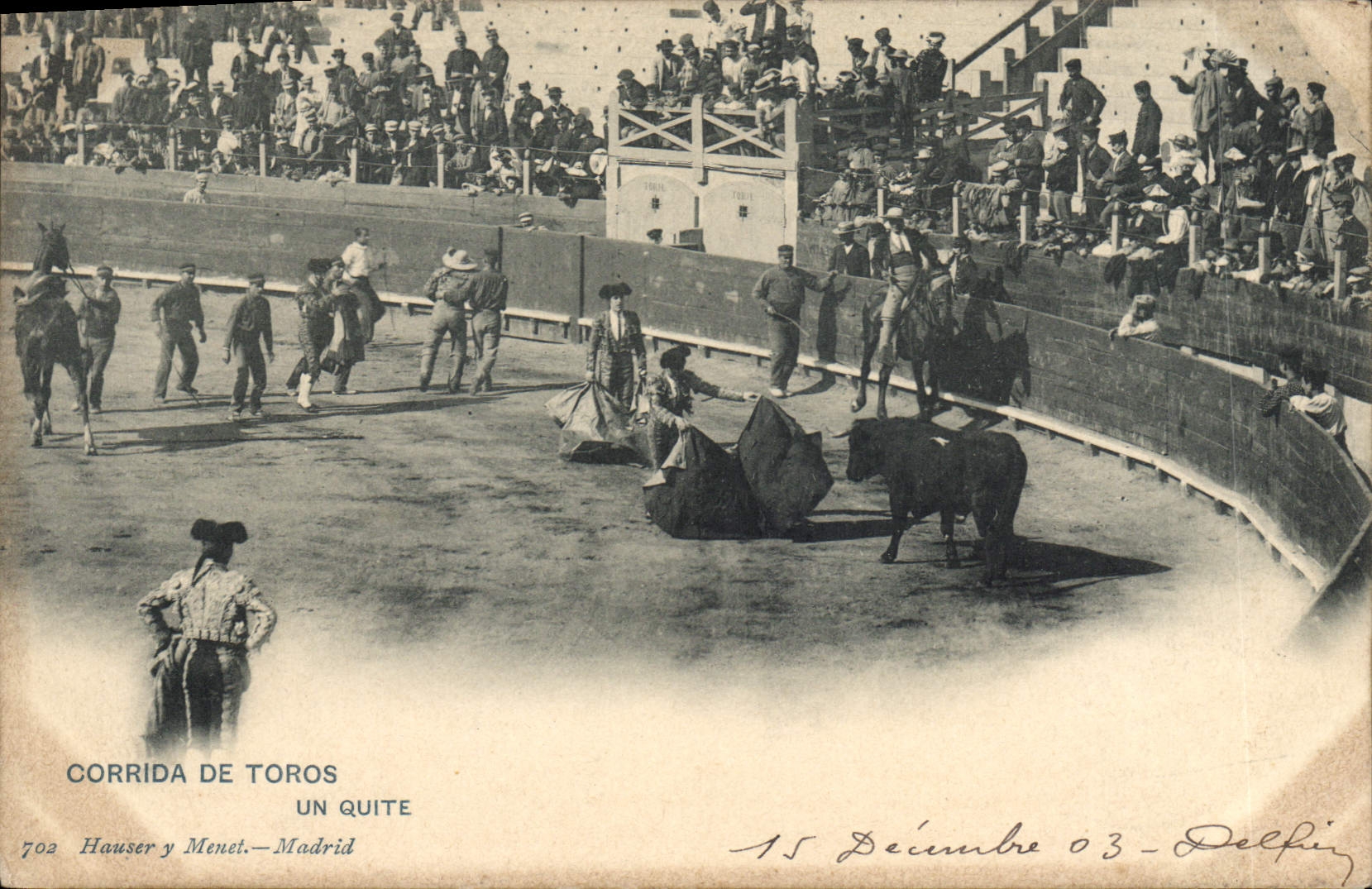 Postal Corrida Corrida de toros Corrida de Toros un quite