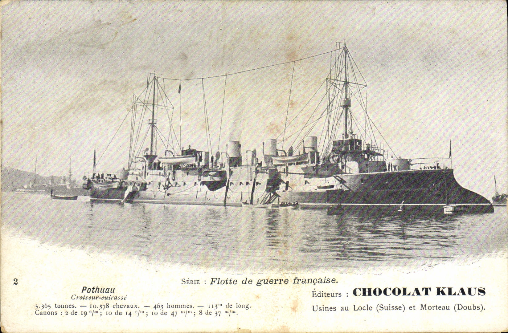 CPA Bateau de Guerre Pothuau Croiseur Cuirasse 