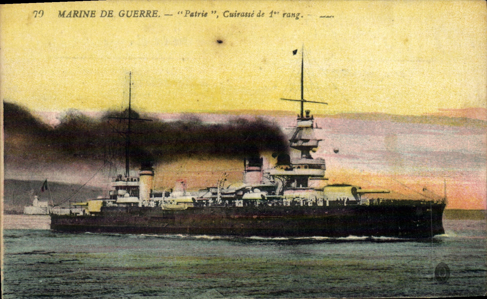 CPA Bateau de Guerre Patrie Cuirasse de 1er rang 
