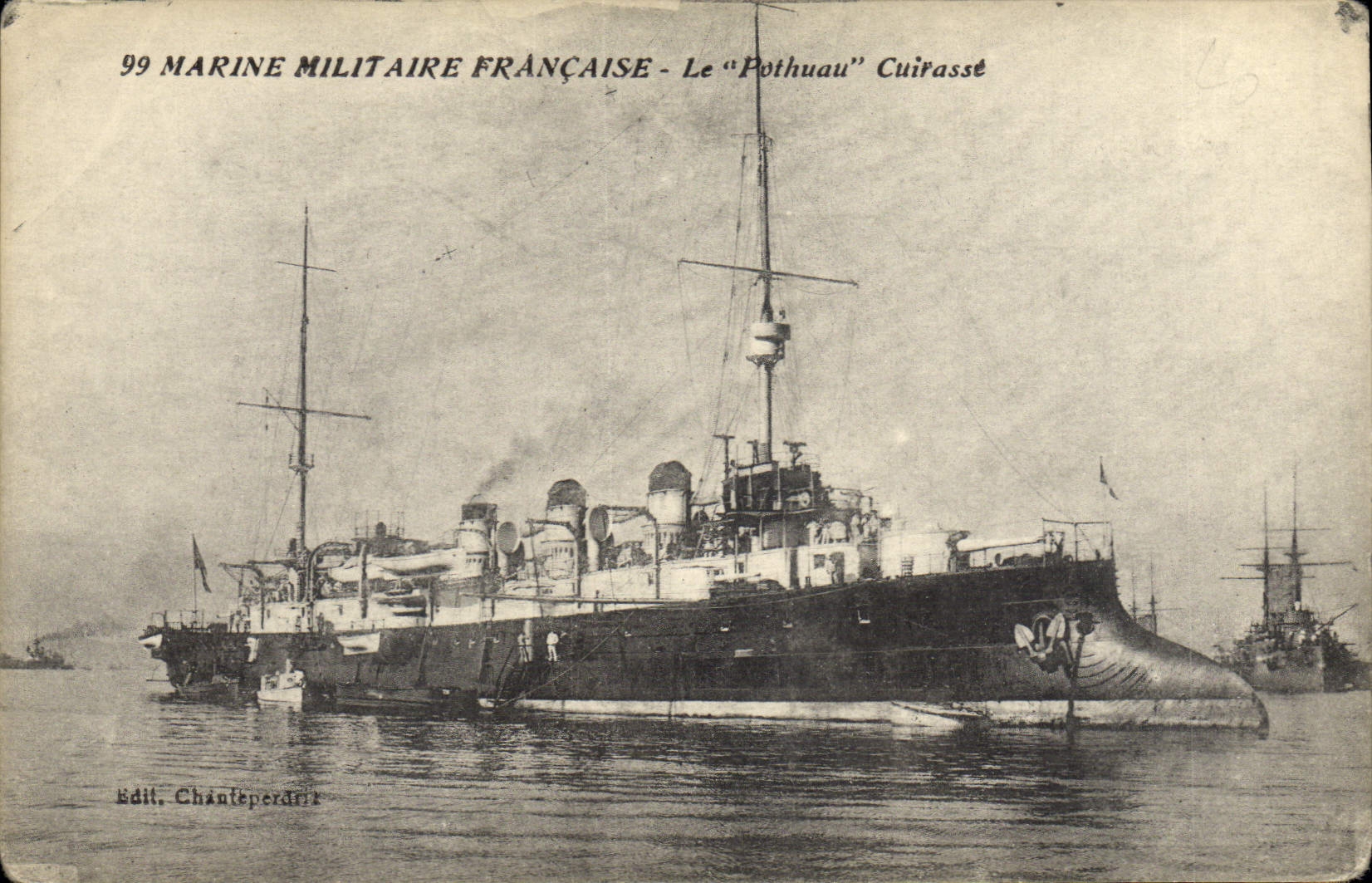 Vintage Postcard Warship Pothuau Armours