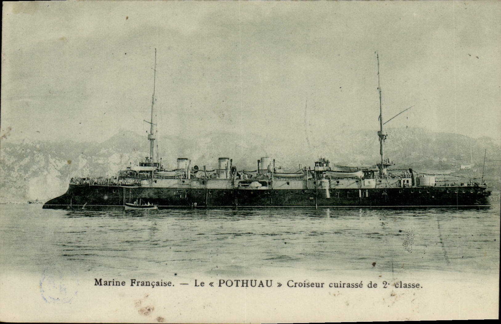 CPA Bateau de Guerre Le Pothuau Croiseur Cuirasse de 2eme classe