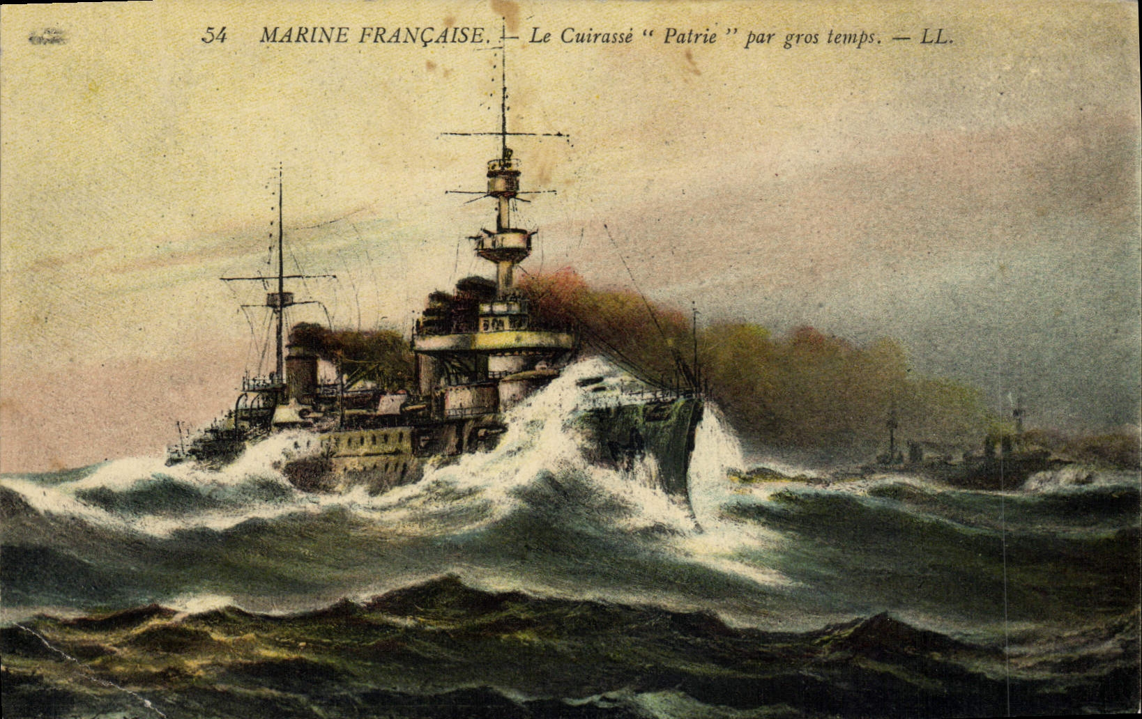 Vintage Postcard Warship the Armor Fatherland by heavy weather