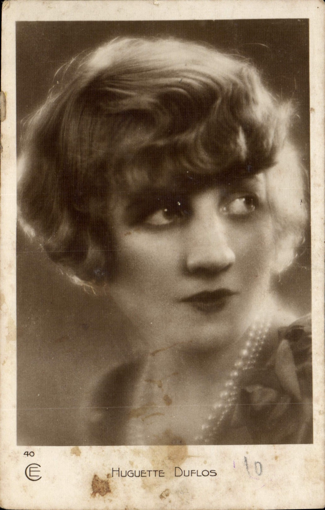 CPM Cinema Huguette Duflos 