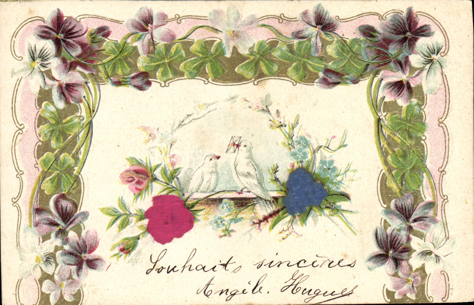 CPA Fantaisie Fleurs Colombes 