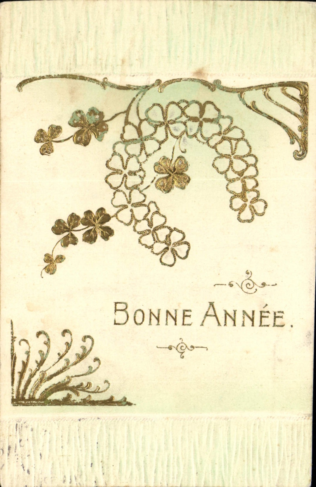 CPA Fantaisie Fleurs Fer a cheval 