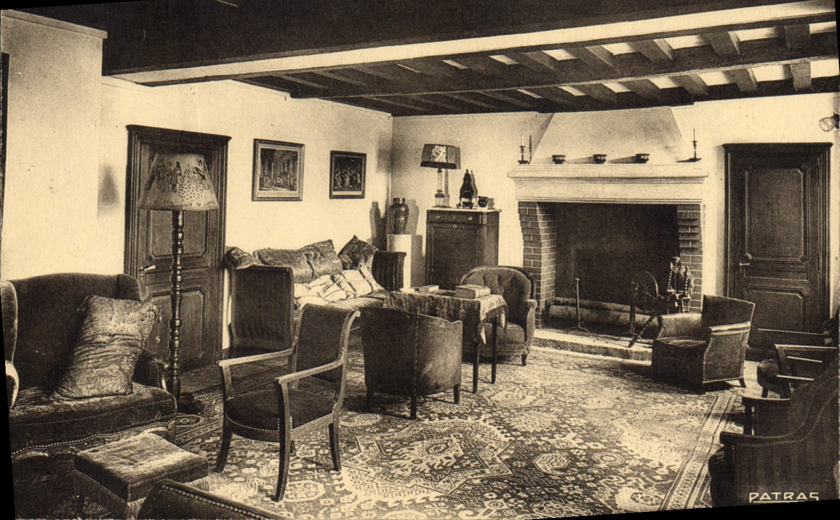 CPA Les grandes de Port Royal Magny les Hameaux Living room Ancienne cuisine des solitaires Tapisserie 