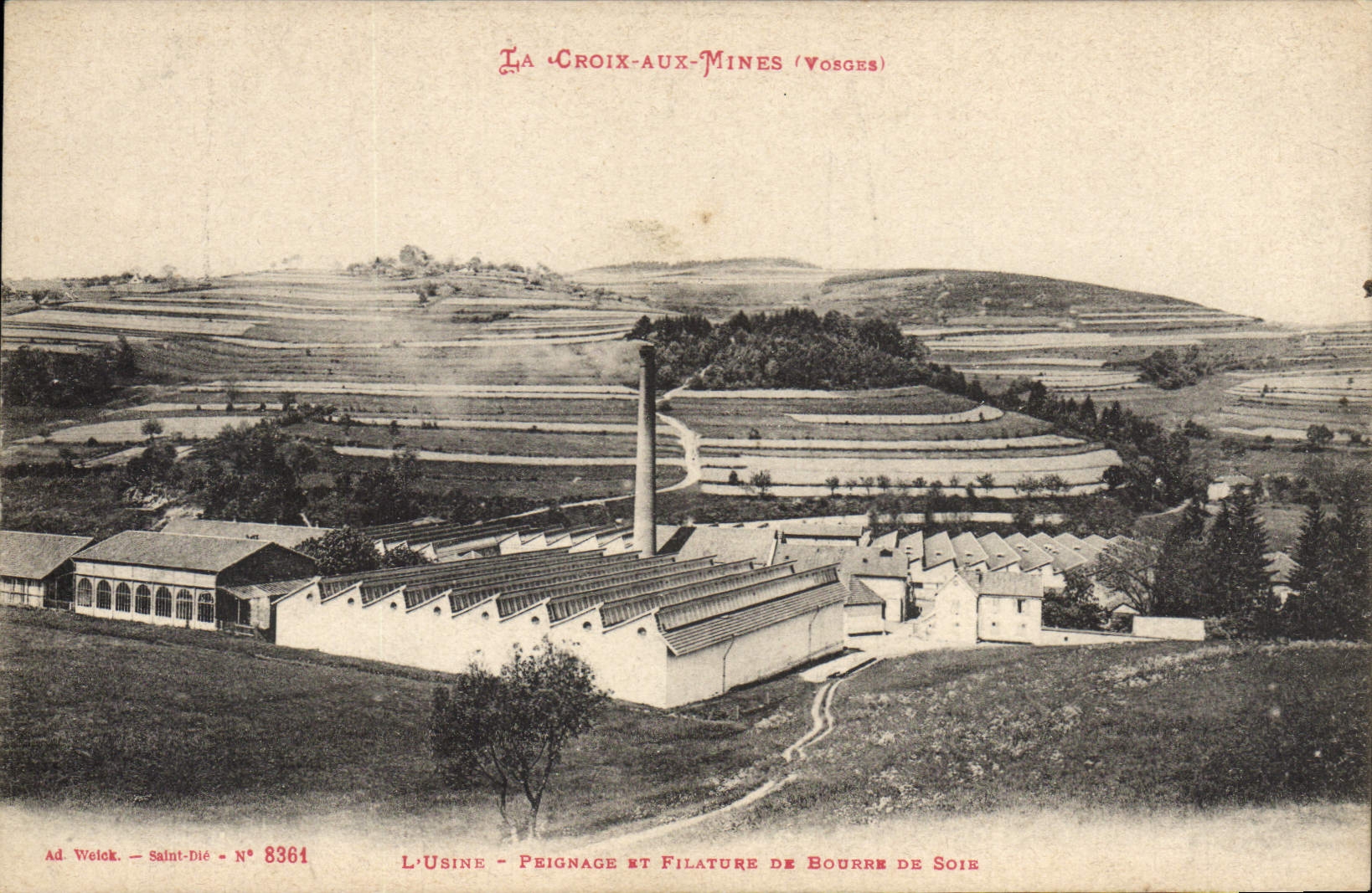 CPA La Croix aux Mines L'usine Peignage et filature de Bourre de Soie 