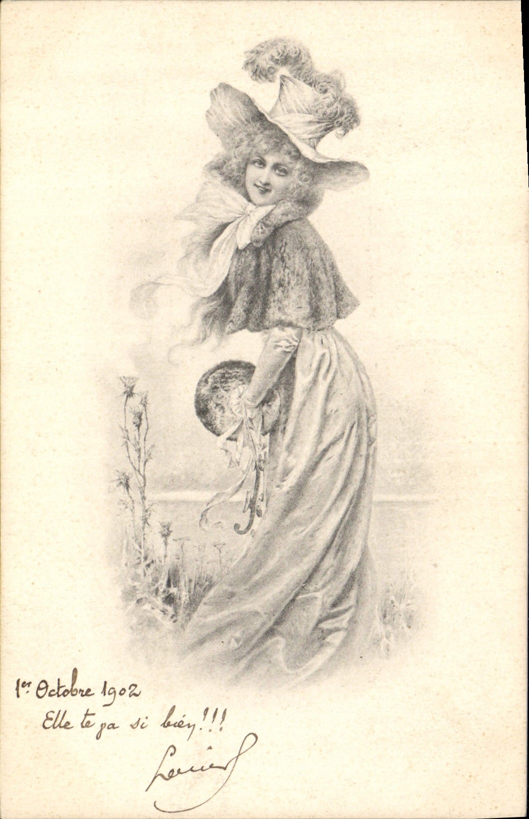 CPA Fantaisie Illustrateur Femme