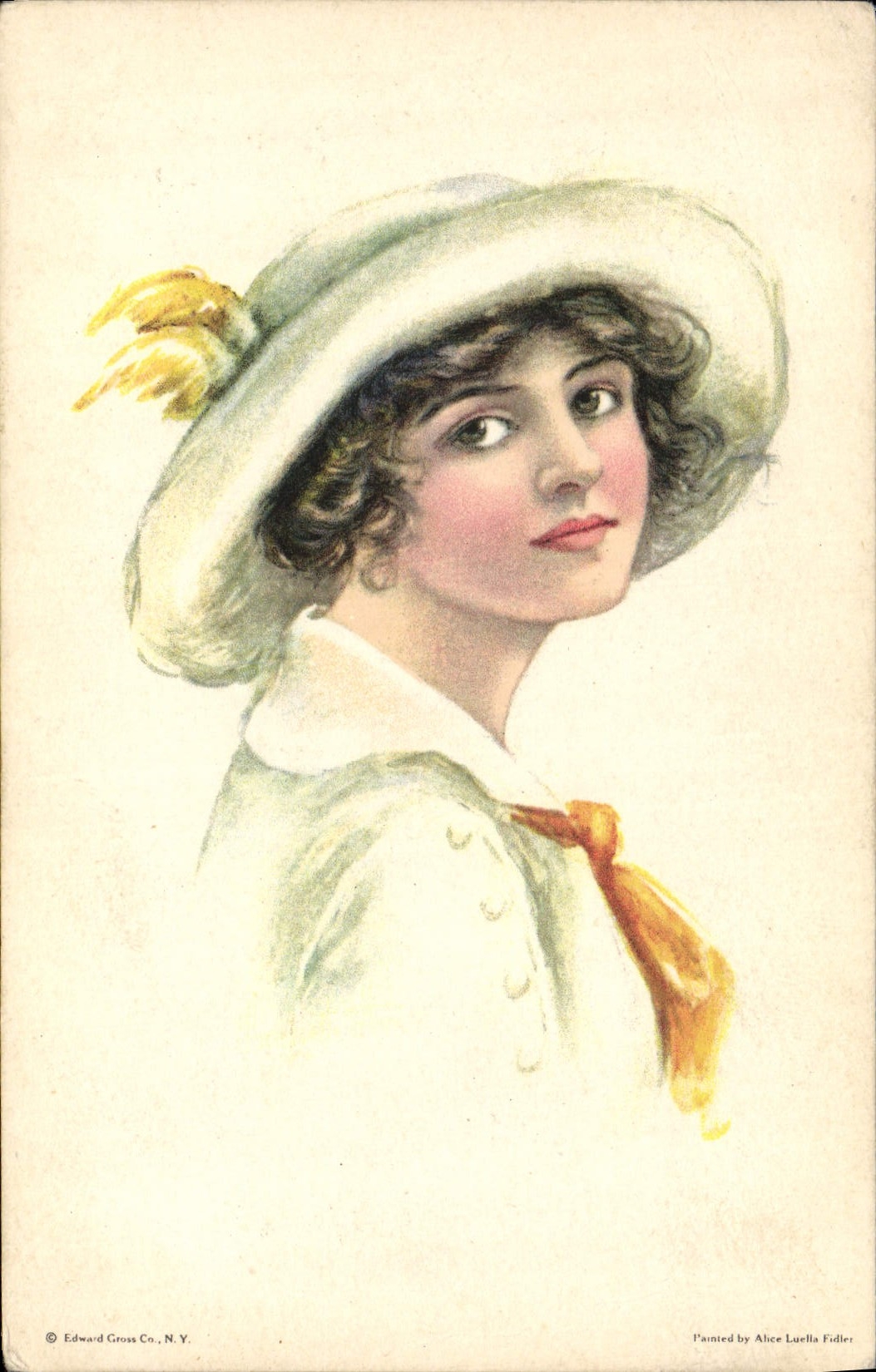 CPA Fantaisie Illustrateur Femme 