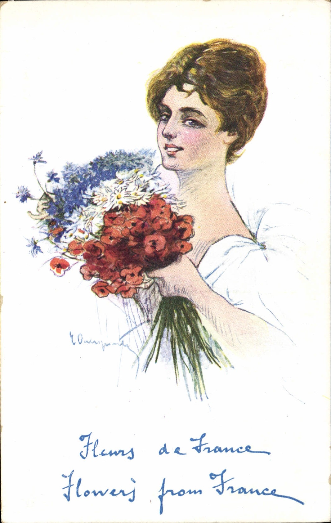 CPA Fantaisie Illustrateur Femme 