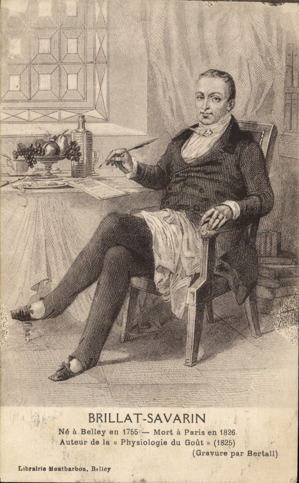 Vintage Postcard Brillat Savarin the Physiology of the Taste