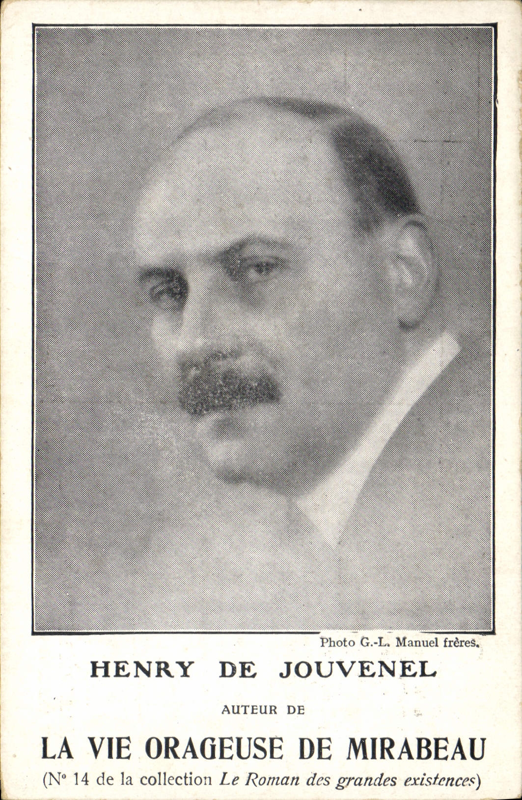 Vintage Postcard Henry de Jouvenel stormy life of Mirabeau