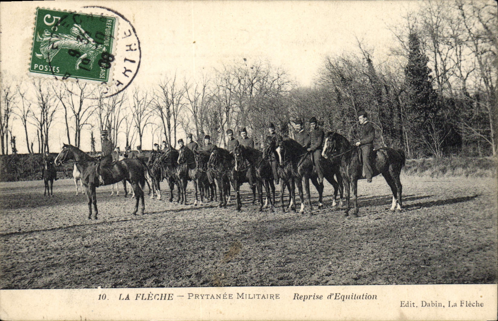 CPA Cheval Equitation Hippisme La Fleche Prytanee militaire Reprise d'equitation 