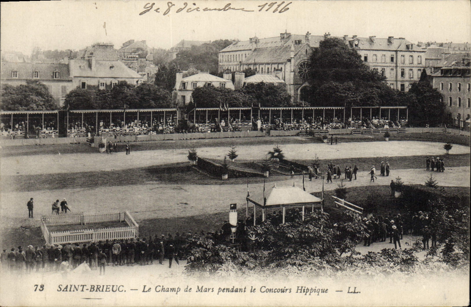 Postal Caballo Equitación Hípica Santo Brieuc el campo de Marzo durante el concurso hípico