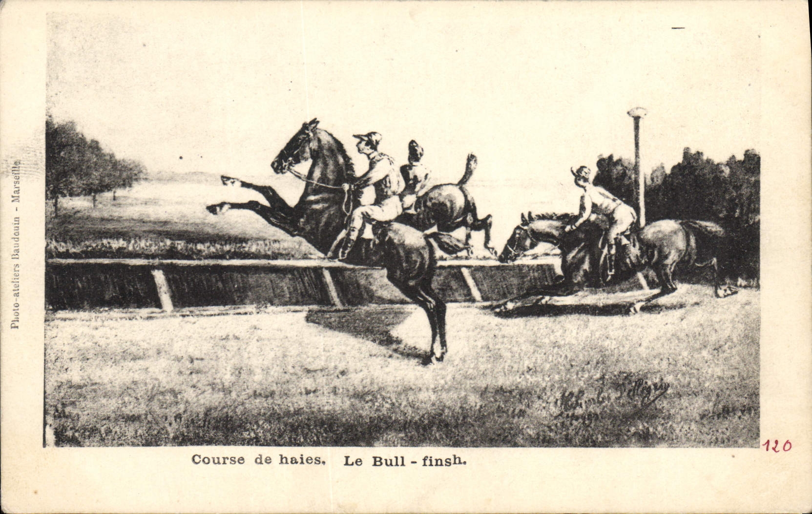 CPA Cheval Equitation Hippisme Course de haies Le Bull Finish