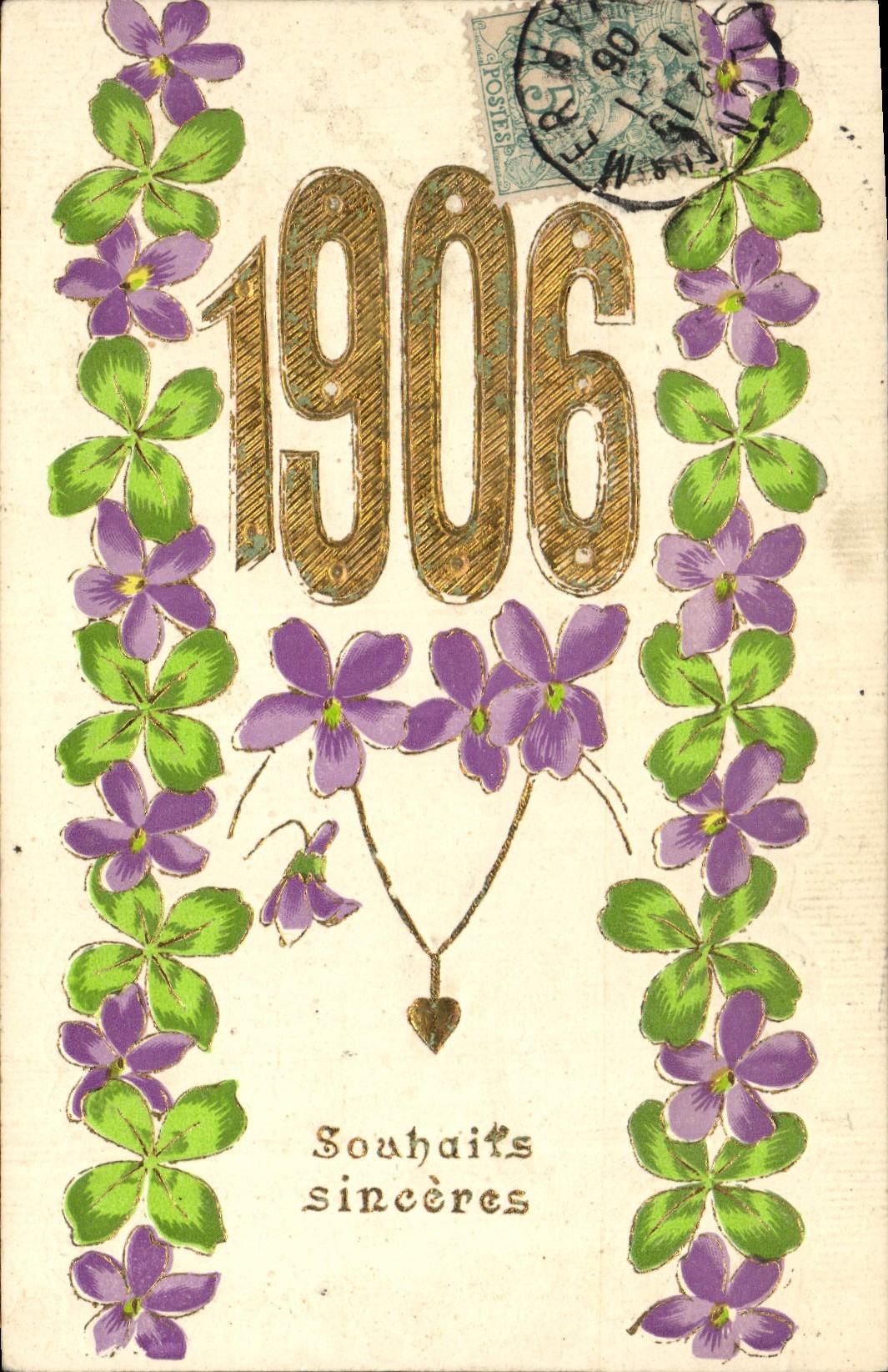 Vintage Postcard Fantasy Year 1906 Flowers